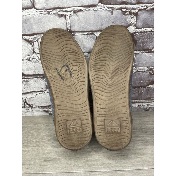 Reef Deck Hand 2 TX Gray Blue Canvas Boat Lace Up Beach Sneakers Men 10M US/43EU - Picture 14 of 16